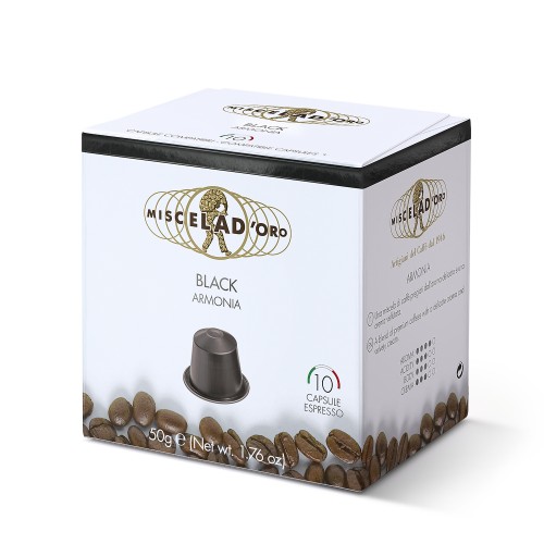 Black - 10 capsule compatibili Nespresso* - Miscela d'Oro