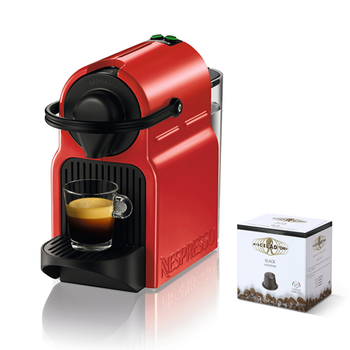 Macchina da caffè Nespresso by Krups Inissia XN1005 + 3 astucci di capsule  compatibili Black Armonia