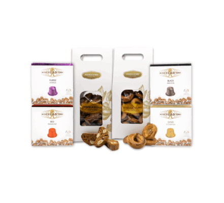 Box capsule nespresso, piparelli e ciambelline