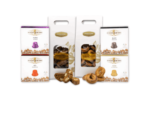 Box capsules nespresso, piparelli et ciambelline