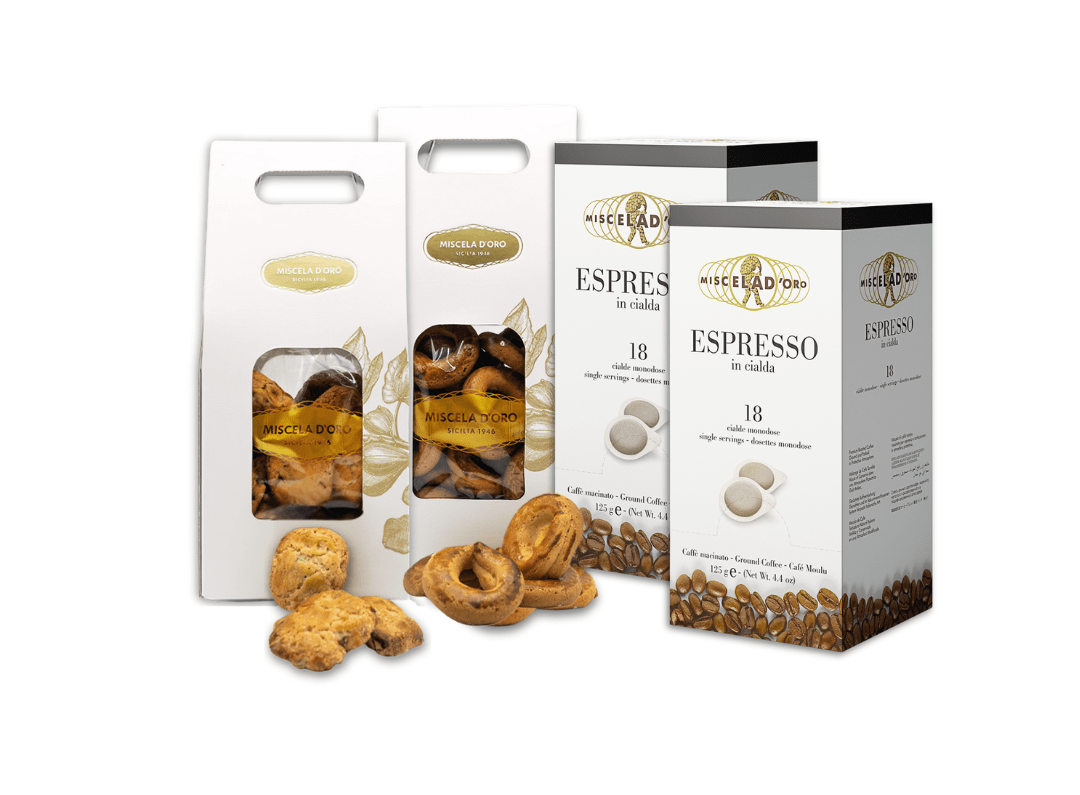 Box Kaffepads, mandelkekse ciambelline e nzuddi
