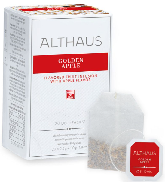 Golden Apple, infuso alla mela pack con bustina del tè